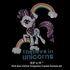 19016 I believe in Unicorns Rhinestone | Iris DTF