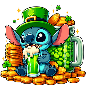 Lilo & Stitch - Saint Patrick's Day Beer Lover | Iris DTF