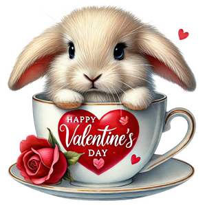 Happy Valentine's Day Bunny Design | Iris DTF