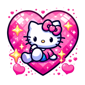 Hello Kitty Kiss Me Valentine's Day Design | Iris DTF