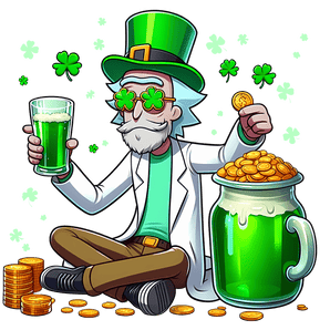 Rick Sanchez Beer St Patrick's Day Design | Iris DTF