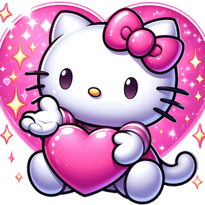 Hello Kitty Love Me Design - DTF Ready To Press