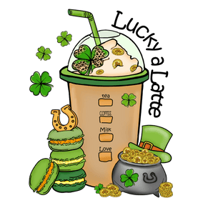 Lucky A Latte Saint Patrick's Design | Iris DTF
