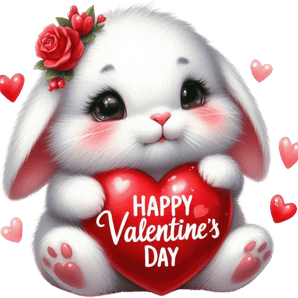 Happy Valentine's Day Bunny Design | Iris DTF