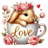 Valentine's Day Couple Bunny Design | Iris DTF