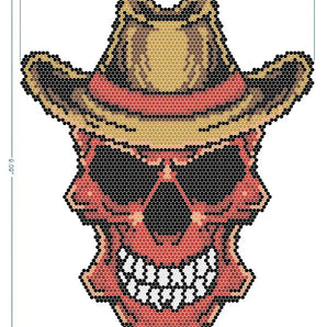 21022 Cowboy Skull Rhinestone | Iris DTF