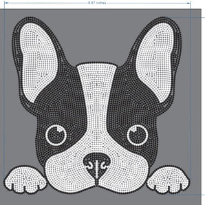 21057 Bulldog Rhinestone | Iris DTF