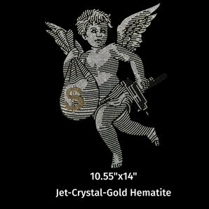 21089 Money Bag Angel Rhinestone | Iris DTF