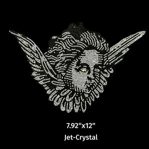21090 Angel With Wings Rhinestone | Iris DTF