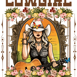 Country Music Cowgirl Design - DTF Ready To Press