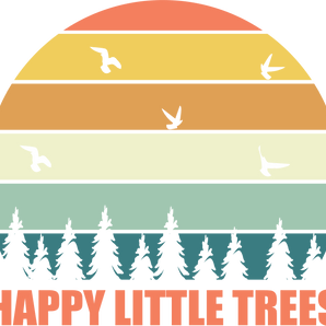 Happy Little Trees Design - DTF Ready To Press