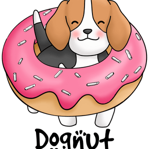Dognut Funny Dog Design - DTF Ready To Press