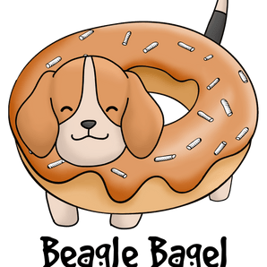 Beagle Bagel Design - DTF Ready To Press