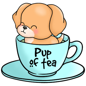 Pup Of Tea Funny Animal Design - DTF Ready To Press