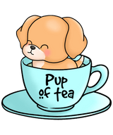 Pup Of Tea Funny Animal Design - DTF Ready To Press