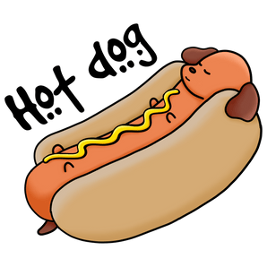 Hotdog Funny Animal Design - DTF Ready To Press