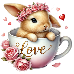 Happy Valentine's Day Couple Bunny Design | Iris DTF