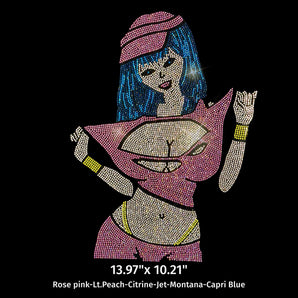 22021 Anime Girl Rhinestone | Iris DTF