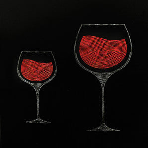 22043 Double Wine Glass Rhinestone | Iris DTF