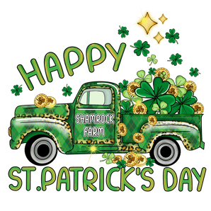 Happy Saint Patrick's Day Clover Truck Design | Iris DTF