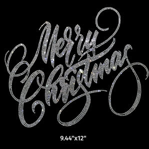 23022 Merry Christmas Rhinestone | Iris DTF