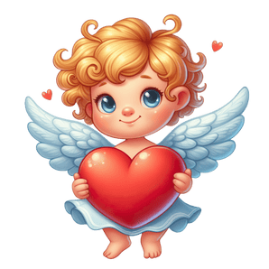 Cute Cupid Valentine's Day Heart Design | Iris DTF