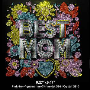 24002 Best Mom Rhinestone | Iris DTF