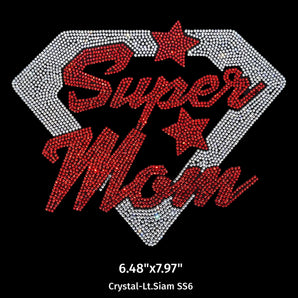 24003 Super Mom Rhinestone | Iris DTF