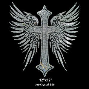 24005 Wings of Faith Rhinestone | Iris DTF