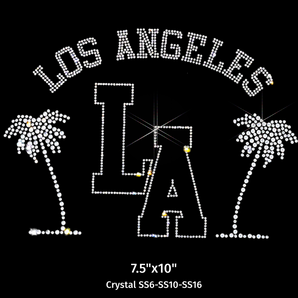 24015 LA Vibes Rhinestone | Iris DTF