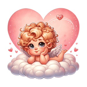 Cute Cupid Valentine's Day Design - DTF Ready To Press