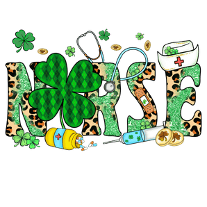 Nurse Saint Patrick's Day Clover Design | Iris DTF