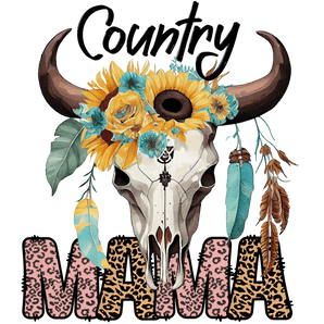 Country Mama Leopard Design - DTF Ready To Press