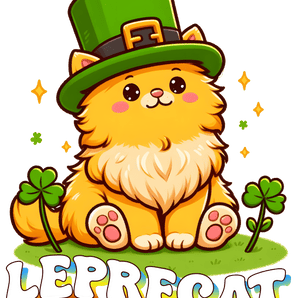 Saint Patrick's Day Leprechaun Cat Design | Iris DTF