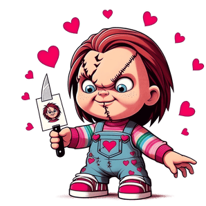 Chucky Valentine's Day Heart Design | Iris DTF