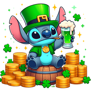 Disney Stitch St. Patrick's Green Beer Design | Iris DTF