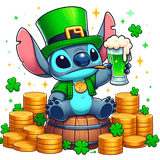 Disney Stitch St. Patrick's Green Beer Design | Iris DTF