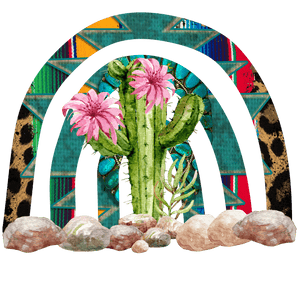 Cactus Rainbow Design - DTF Ready To Press