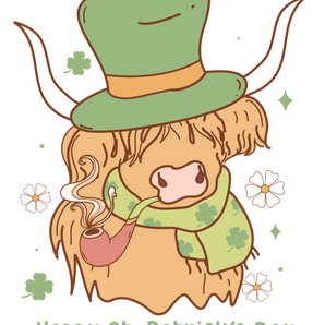 Funny Patrick's Day Cow Western Design | Iris DTF