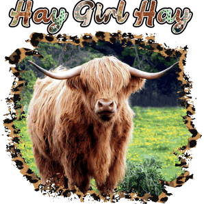 Hay Girl Hay Cow Design - DTF Ready To Press