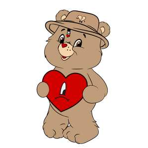 Care Bears and Bad Bunny Valentine's Day Design | Iris DTF