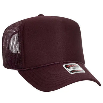 OTTO CAP 39-165 5-Panel High-Crown Foam Trucker Hat - Iris DTF 