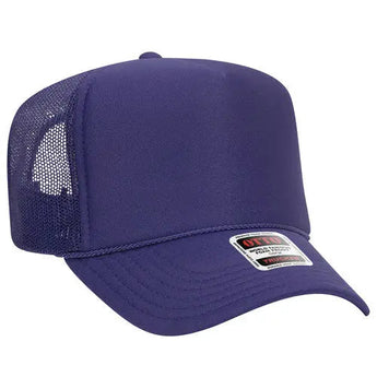 OTTO CAP 39-165 5-Panel High-Crown Foam Trucker Hat - Iris DTF 