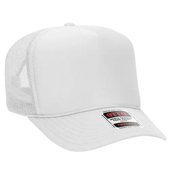 OTTO CAP 39-165 5-Panel High-Crown Foam Trucker Hat - Iris DTF 