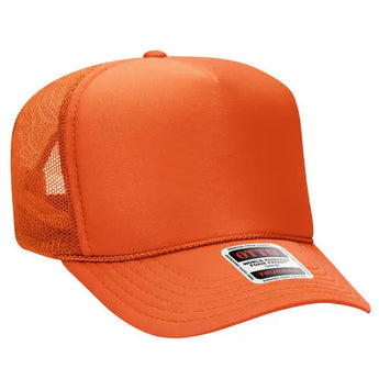OTTO CAP 39-165 5-Panel High-Crown Foam Trucker Hat - Iris DTF 