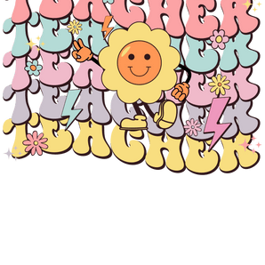 Retro Teacher Design - DTF Ready To Press