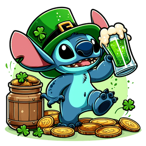 Disney Stitch - Saint Patrick's Clover Design | Iris DTF