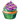 Mardi Gras Cupcake Design - DTF Ready To Press