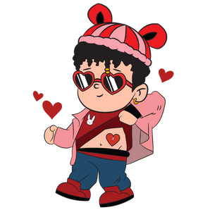 Bad Bunny My Heart for You Valentine's Day | Iris DTF