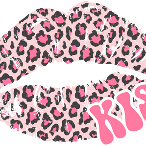 Kiss Valentine's Day Leopard Design | Iris DTF